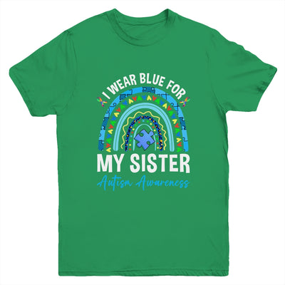 I Wear Blue For My Sister Autism Awareness Matching Family Youth Shirt | teecentury