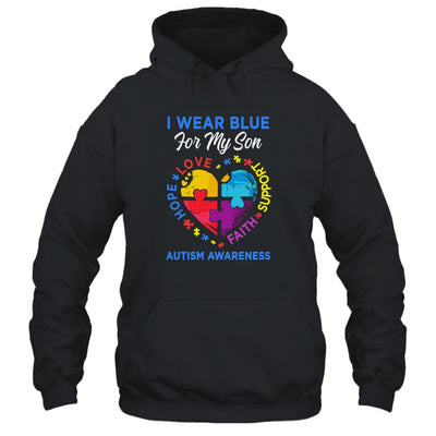 I Wear Blue For My Son Autism Awareness Hope Love Support T-Shirt & Hoodie | Teecentury.com