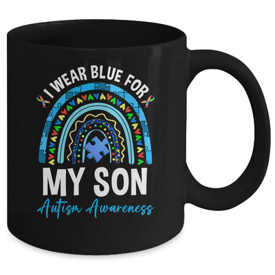 I Wear Blue For My Son Autism Awareness Matching Family Mug | teecentury
