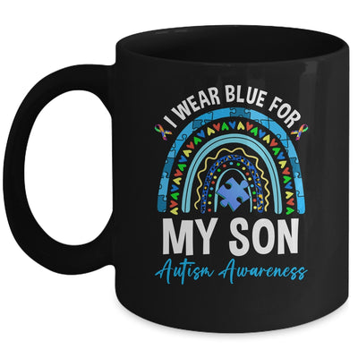 I Wear Blue For My Son Autism Awareness Matching Family Mug | teecentury