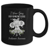 I Wear Blue Gray For Parkinson's Awareness Ribbon Elephant Mug Coffee Mug | Teecentury.com