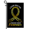 I Wear Gold For Childhood Cancer Awareness Flag Survivor Ribbon Flag | Teecentury.com