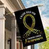 I Wear Gold For Childhood Cancer Awareness Flag Survivor Ribbon Flag | Teecentury.com