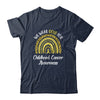 I Wear Gold For Childhood Cancer Awareness Rainbow Leopard T-Shirt & Hoodie | Teecentury.com