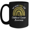 I Wear Gold For Childhood Cancer Awareness Rainbow Leopard Mug Coffee Mug | Teecentury.com