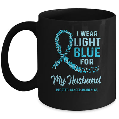 I Wear Light Blue For My Husband Prostate Cancer Awareness Mug Coffee Mug | Teecentury.com