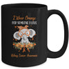 I Wear Orange For Kidney Cancer Awareness Ribbon Elephant Mug Coffee Mug | Teecentury.com