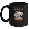 I Wear Orange For Leukemia Cancer Awareness Ribbon Elephant Mug Coffee Mug | Teecentury.com