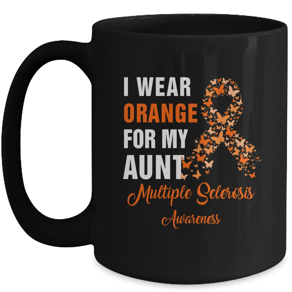 I Wear Orange For My Aunt MS Warrior Multiple Sclerosis Mug | teecentury