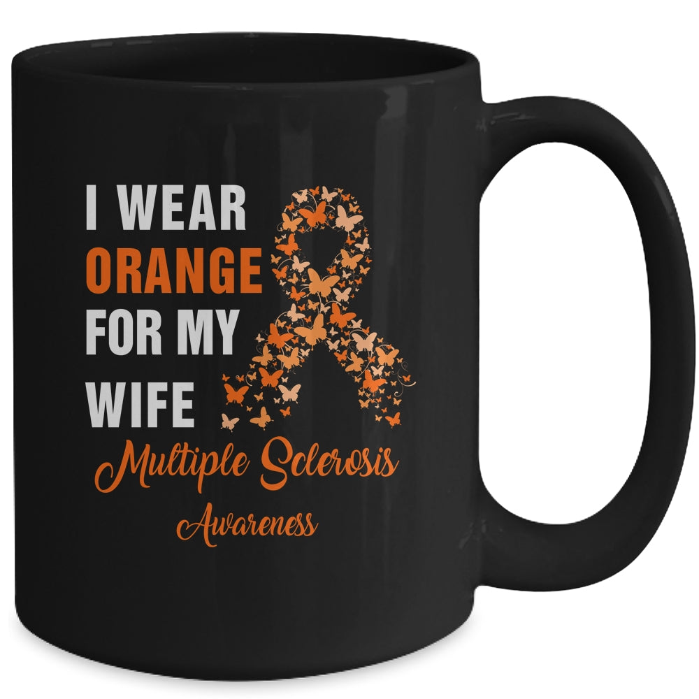 I Wear Orange For My Wife MS Warrior Multiple Sclerosis Mug | teecentury
