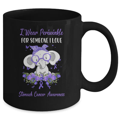 I Wear Periwinkle For Stomach Cancer Awareness Ribbon Elephant Mug Coffee Mug | Teecentury.com