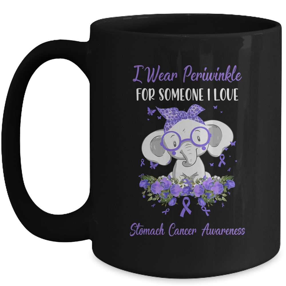 I Wear Periwinkle For Stomach Cancer Awareness Ribbon Elephant Mug Coffee Mug | Teecentury.com