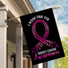 I Wear Pink For Breast Cancer Awareness Flag Survivor Ribbon Flag | Teecentury.com