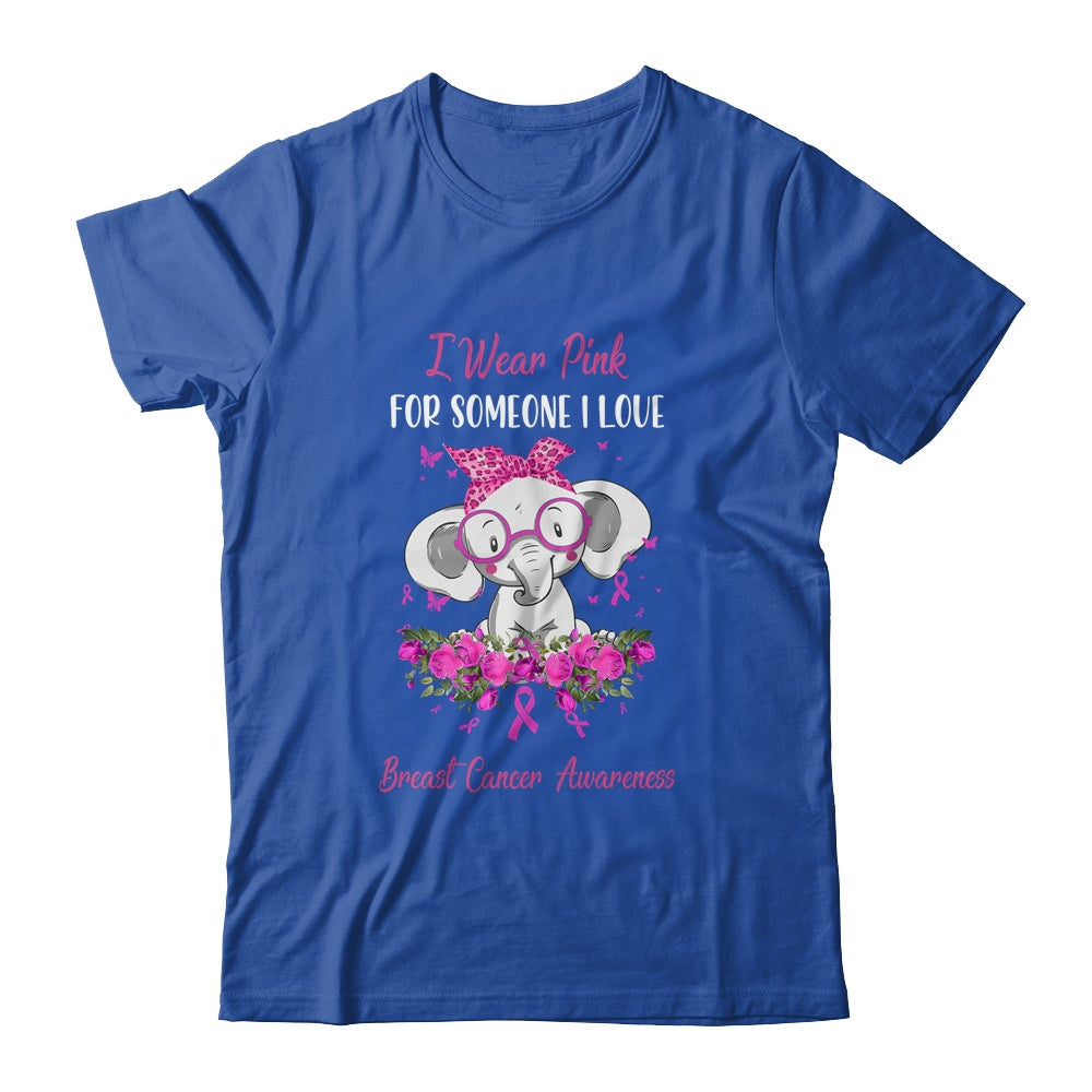 I Wear Pink For Breast Cancer Awareness Ribbon Elephant T-Shirt & Hoodie | Teecentury.com