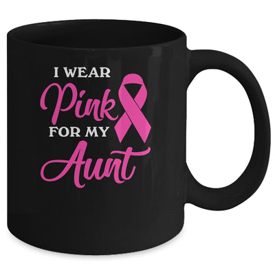 I Wear Pink For My Aunt Breast Cancer Awareness Survivor Mug Coffee Mug | Teecentury.com