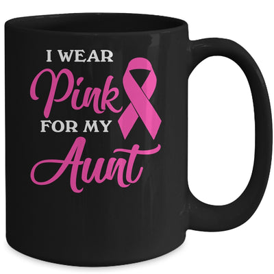 I Wear Pink For My Aunt Breast Cancer Awareness Survivor Mug Coffee Mug | Teecentury.com