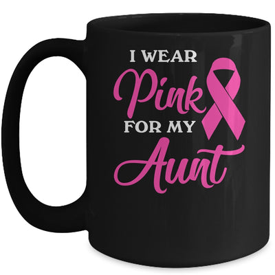 I Wear Pink For My Aunt Breast Cancer Awareness Survivor Mug Coffee Mug | Teecentury.com