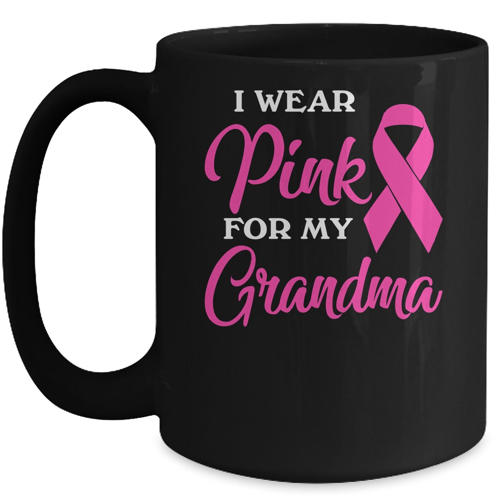 I Wear Pink For My Grandma Breast Cancer Awareness Survivor Mug Coffee Mug | Teecentury.com