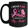 I Wear Pink In Memory Of My Aunt Breast Cancer Awareness Mug Coffee Mug | Teecentury.com