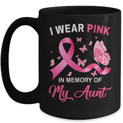 I Wear Pink In Memory Of My Aunt Breast Cancer Awareness Mug Coffee Mug | Teecentury.com