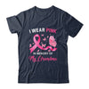 I Wear Pink In Memory Of My Grandma Breast Cancer Awareness Butterflies T-Shirt & Hoodie | Teecentury.com