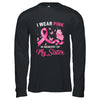 I Wear Pink In Memory Of My Sister Breast Cancer Awareness Butterflies T-Shirt & Hoodie | Teecentury.com