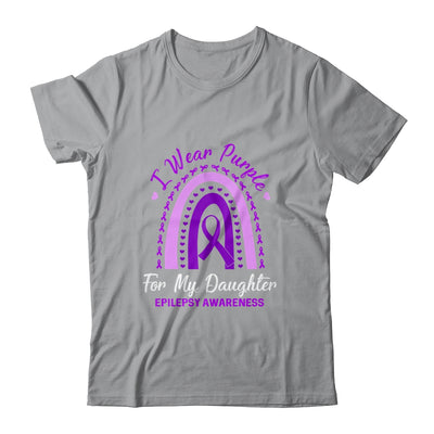 I Wear Purple Daughter Epilepsy Awareness Rainbow Mom Dad T-Shirt & Hoodie | Teecentury.com