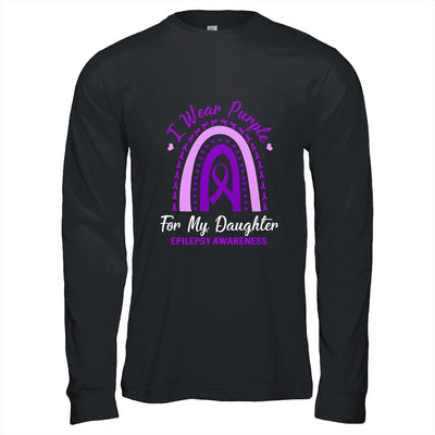 I Wear Purple Daughter Epilepsy Awareness Rainbow Mom Dad T-Shirt & Hoodie | Teecentury.com