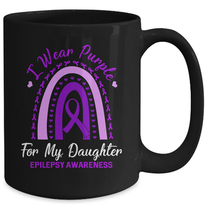 I Wear Purple Daughter Epilepsy Awareness Rainbow Mom Dad Mug Coffee Mug | Teecentury.com