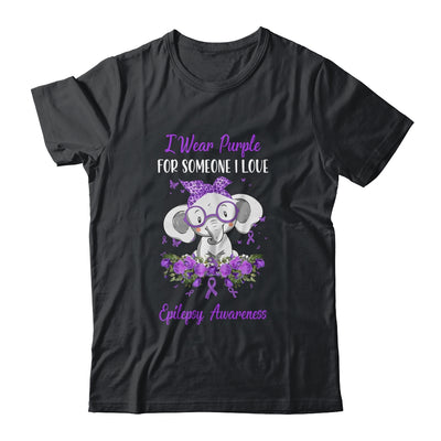 I Wear Purple For Epilepsy Awareness Ribbon Elephant T-Shirt & Hoodie | Teecentury.com