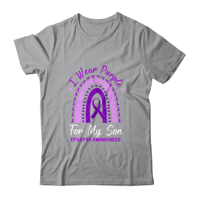 I Wear Purple Son Epilepsy Awareness Rainbow Mom Dad T-Shirt & Hoodie | Teecentury.com