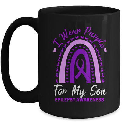 I Wear Purple Son Epilepsy Awareness Rainbow Mom Dad Mug Coffee Mug | Teecentury.com