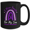 I Wear Purple Son Epilepsy Awareness Rainbow Mom Dad Mug Coffee Mug | Teecentury.com