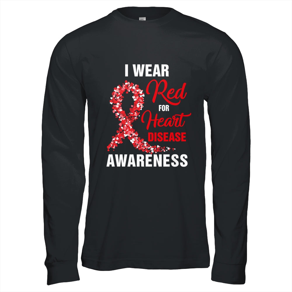 I Wear Red For Heart Disease Awareness Month In February Shirt & Hoodie | teecentury