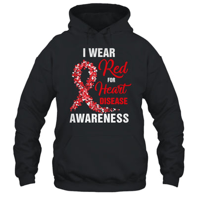 I Wear Red For Heart Disease Awareness Month In February Shirt & Hoodie | teecentury