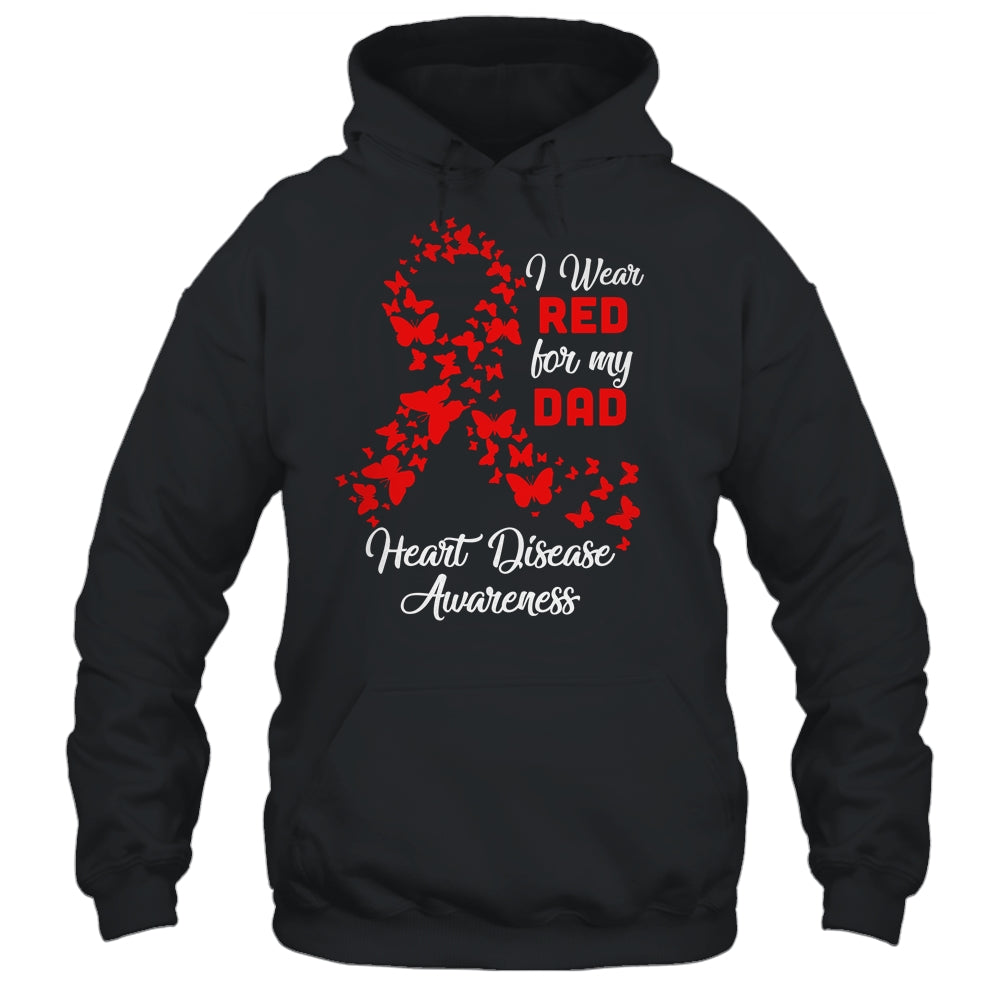 I Wear Red For My Dad Heart Disease Awareness T-Shirt & Hoodie | Teecentury.com