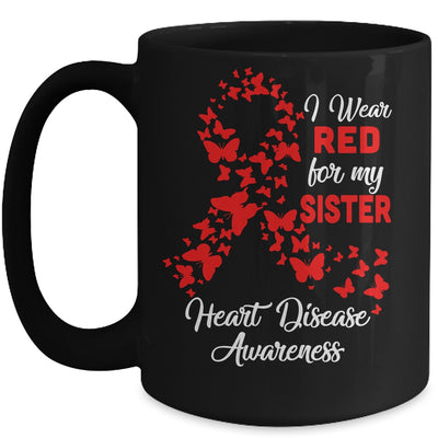 I Wear Red For My Sister Heart Disease Awareness Mug Coffee Mug | Teecentury.com