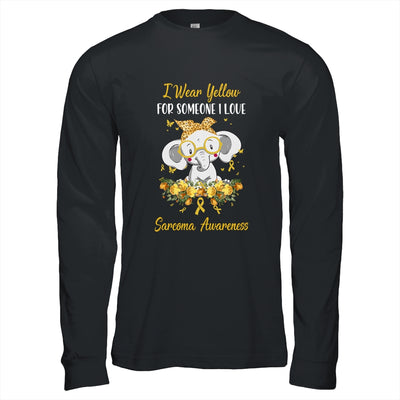 I Wear Yellow For Sarcoma Awareness Ribbon Elephant T-Shirt & Hoodie | Teecentury.com