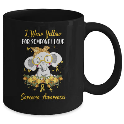 I Wear Yellow For Sarcoma Awareness Ribbon Elephant Mug Coffee Mug | Teecentury.com