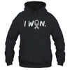 I Won Survivor Brain Cancer Awareness Warrior Grey Ribbon Shirt & Hoodie | teecentury