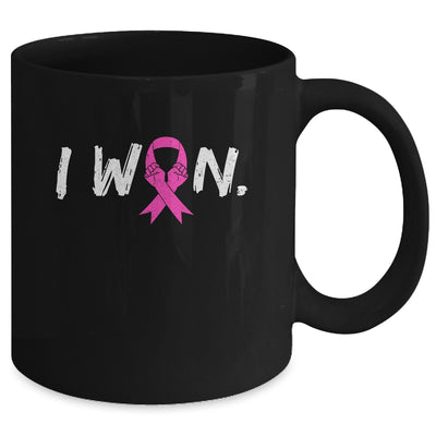 I Won Survivor Breast Cancer Awareness Warrior Pink Ribbon Mug | teecentury