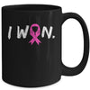 I Won Survivor Breast Cancer Awareness Warrior Pink Ribbon Mug | teecentury