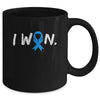 I Won Survivor Diabetes Awareness Warrior Blue Ribbon Mug | teecentury