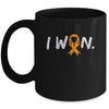 I Won Survivor Leukemia MS Awareness Warrior Orange Ribbon Mug | teecentury