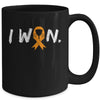 I Won Survivor Leukemia MS Awareness Warrior Orange Ribbon Mug | teecentury