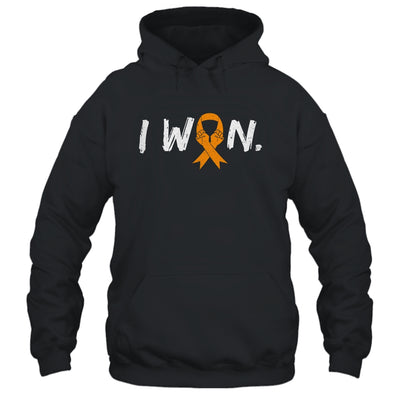 I Won Survivor Leukemia MS Awareness Warrior Orange Ribbon Shirt & Hoodie | teecentury