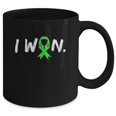 I Won Survivor Lymphoma Awareness Warrior Green Ribbon Mug | teecentury