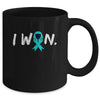 I Won Survivor Ovarian Cancer Awareness Warrior Teal Ribbon Mug | teecentury