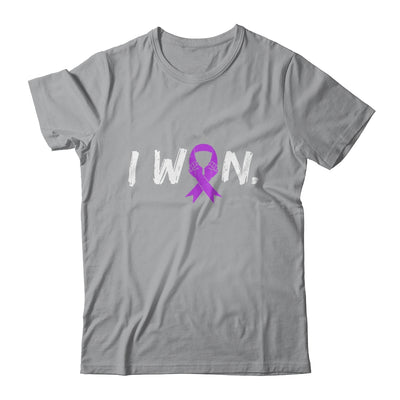 I Won Survivor Pancreatic Awareness Warrior Purple Ribbon Shirt & Hoodie | teecentury