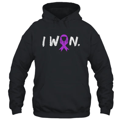 I Won Survivor Pancreatic Awareness Warrior Purple Ribbon Shirt & Hoodie | teecentury